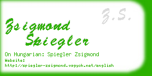 zsigmond spiegler business card